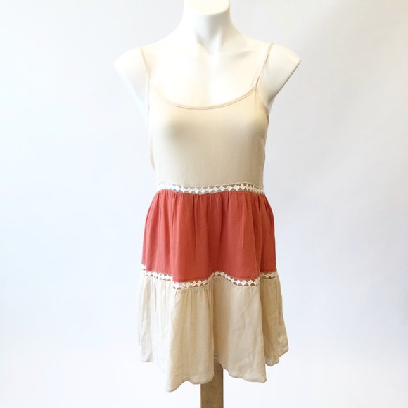 Kori Dresses & Skirts - Kori America Colorblock Open Back Peasant Dress M